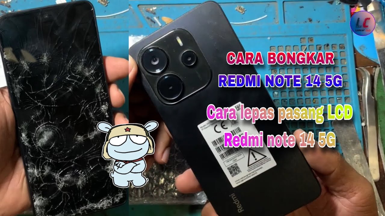 CARA BONGKAR DAN PASANG LCD REDMI NOTE 14 5G #tutorial 