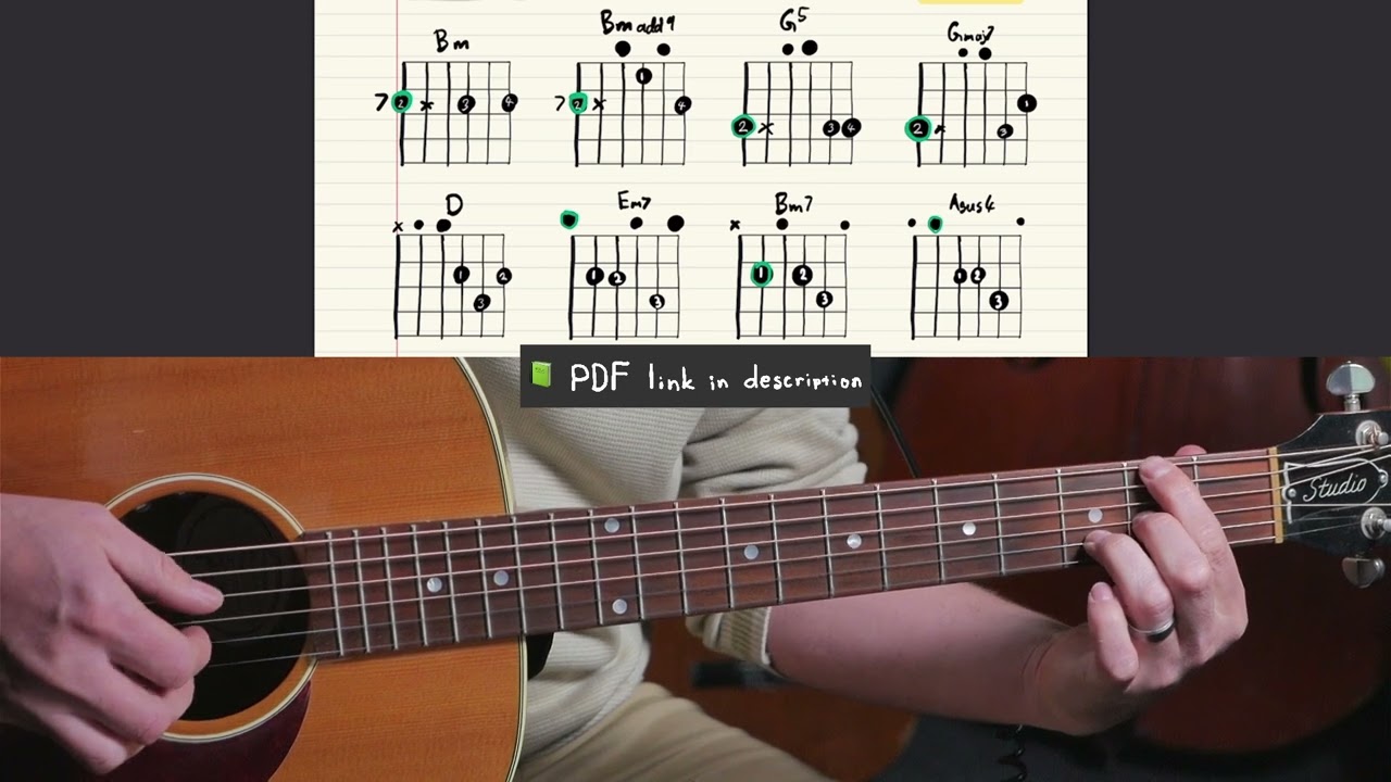 Mesmerizing Folk Indie Acoustic Chords Magic: Key of  D & Bm Chords