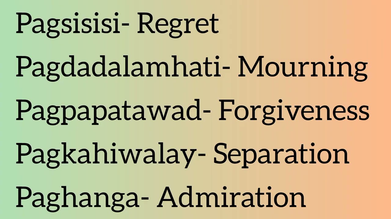 EMOTIONS EDITION in Tagalog and English Translation 