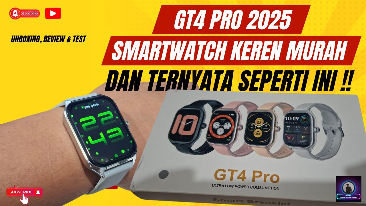 GT4 Pro 2025, smartwatch keren murah dan ternyata seperti ini !! || Unboxing, review & test