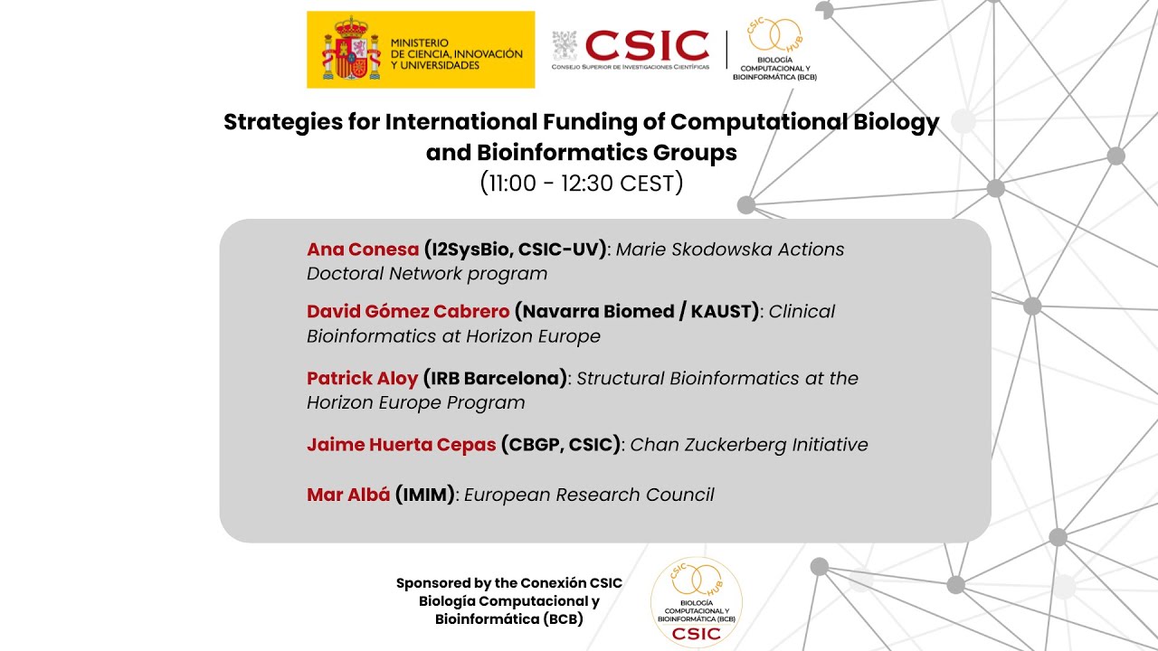 Strategies for International Funding of Computational Biology and Bioinformatics Groups