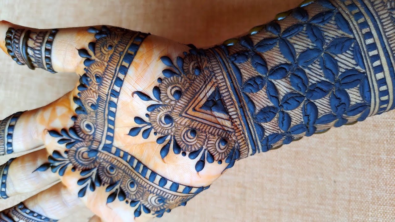 New Unique Stylish Front Hand Mehndi Design | How to Fill Checks | Simple Easy Mehndi Design