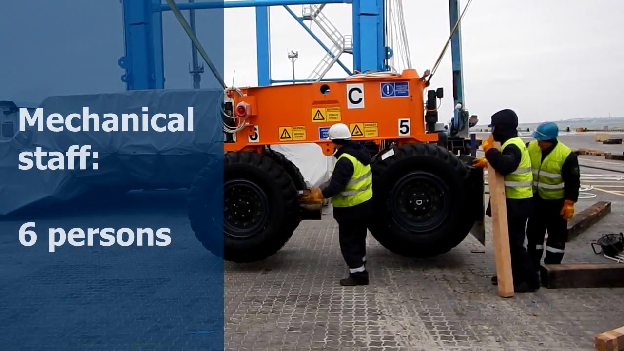 RTG cranes erection. Kondor&Co and Konecranes.