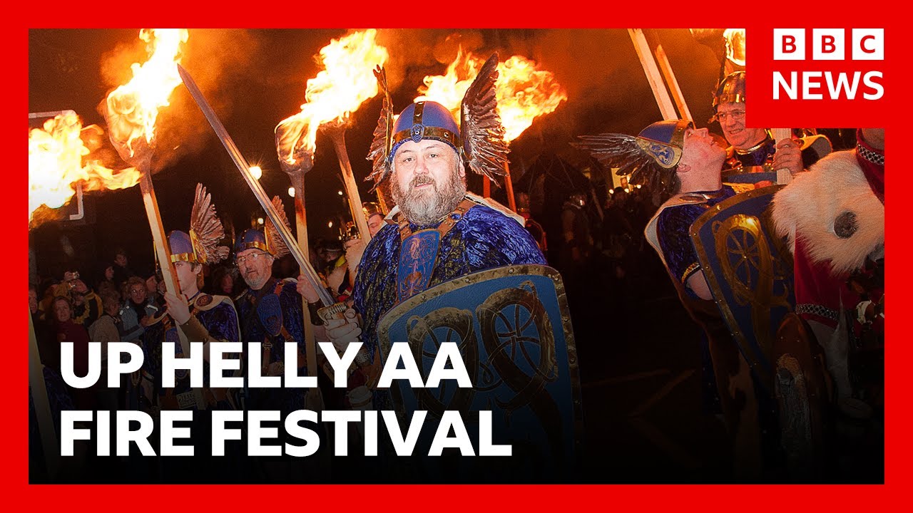LIVE: Up Helly Aa: Viking fire festival lights up Shetland | BBC News