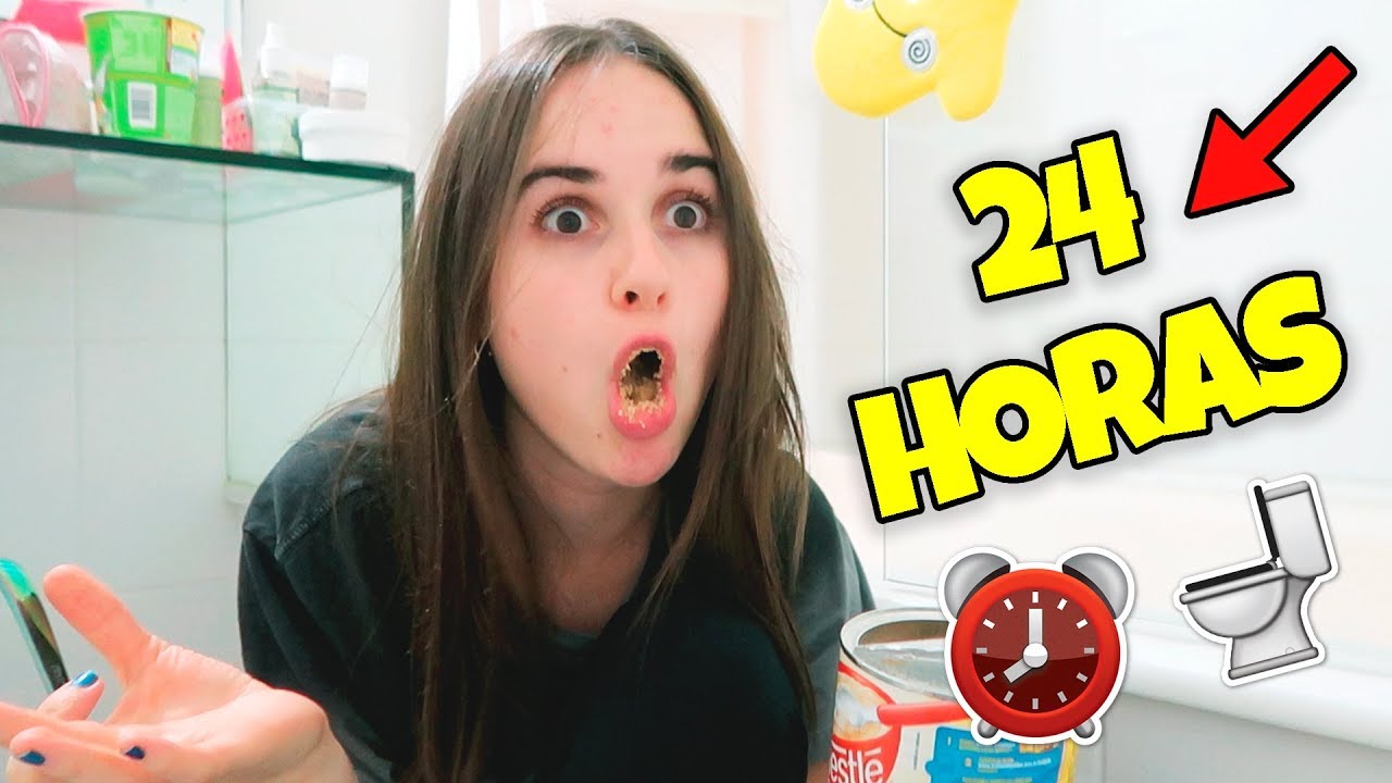 24 HORAS PASSANDO A NOITE NO BANHEIRO!😱🚽🙈