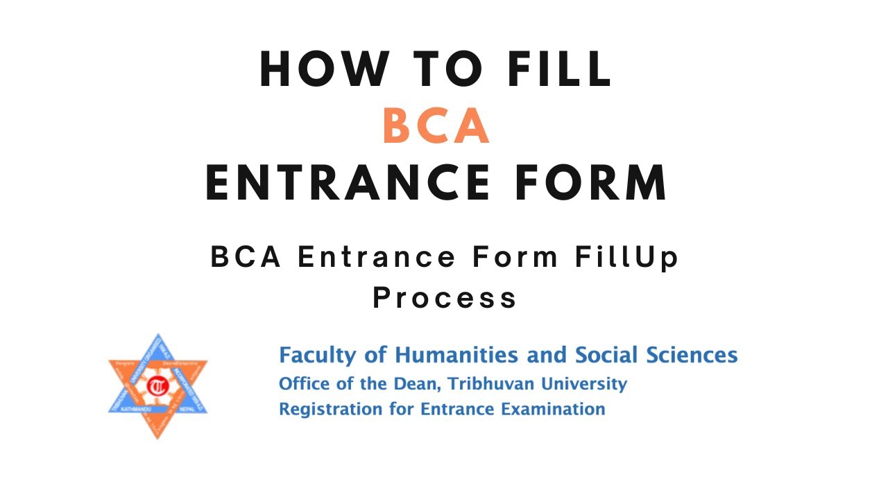 How To Fill BCA Entrance Form Online | Entrance form of BCA in Nepal | Tribhuvan University | #bca