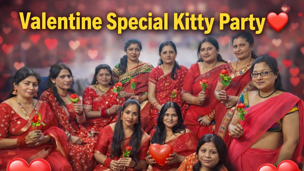 Valentine special kitty party #kittyparties #velentinespecial #love #enjoyment #partytime 