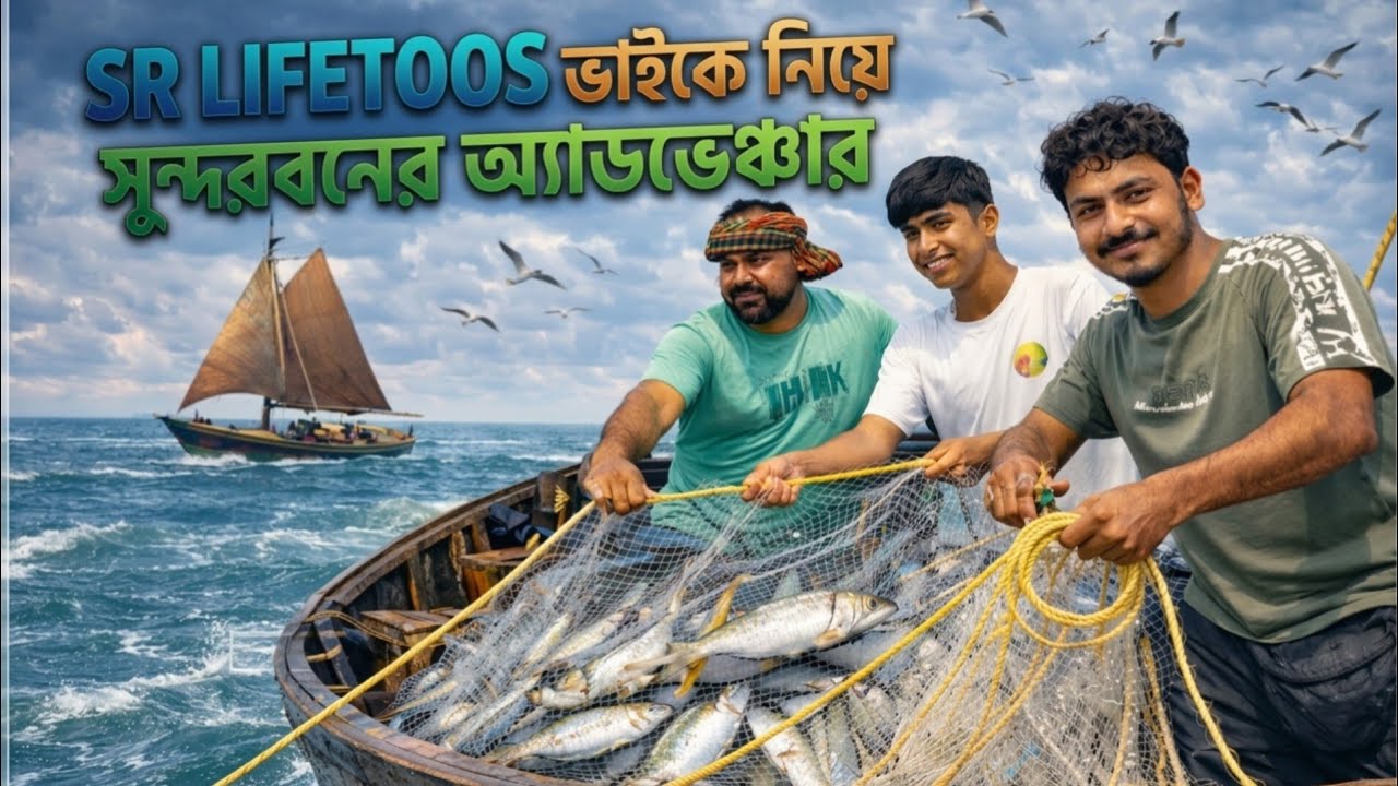 @srlifetools  ভাই প্রথমবার সুন্দরবনে | Fishing Adventure@royalsundarbanfishing25 #sundarban 