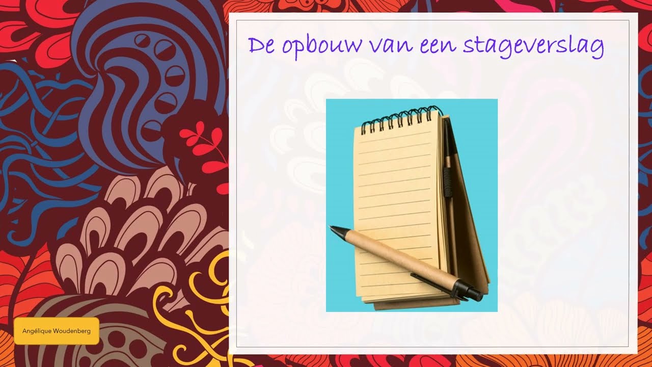 Schrijven van een stageverslag