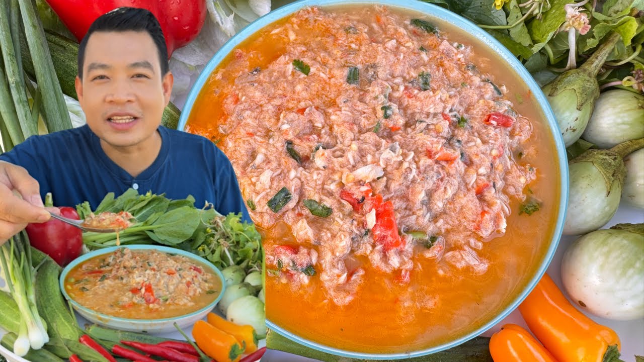 ป่นปลา ผักกับมาเป็นสวน นานๆที แซ่บคัก