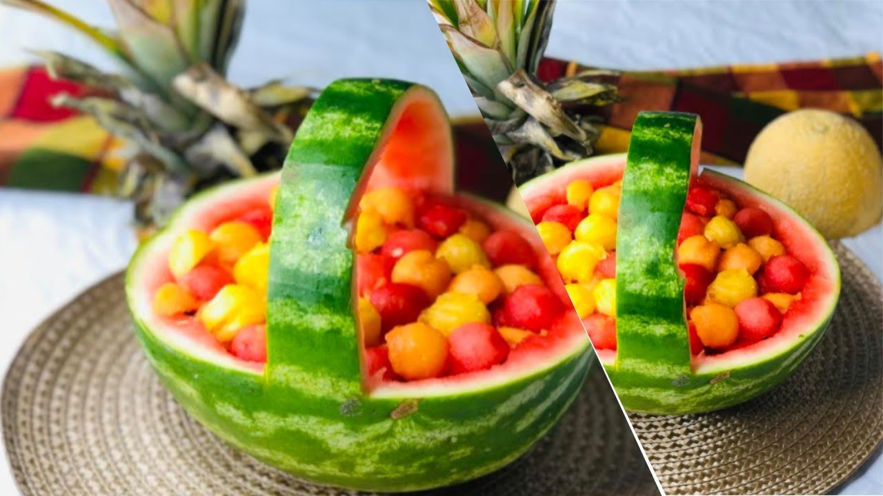 Easy Watermelon Fruit Basket - Fruit Presentation