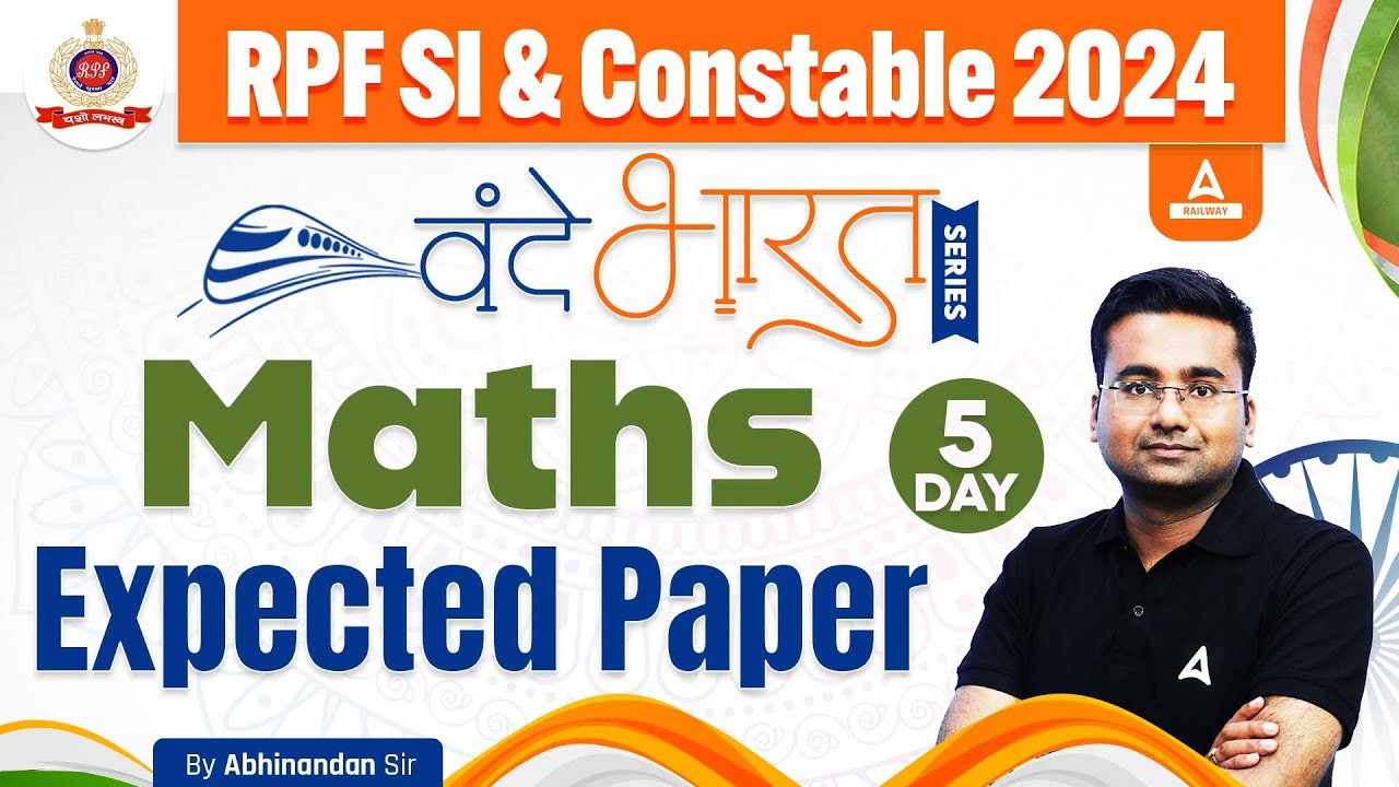 RPF Maths Classes 2024 | RPF SI & Constable Maths by Abhinandan Sir | RPF Maths Expected Paper #5