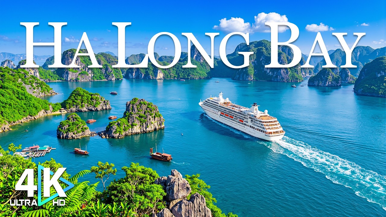 Summer in Ha Long Bay 4K 🌊 Limestone Karsts, Emerald Waters & Natural Wonders
