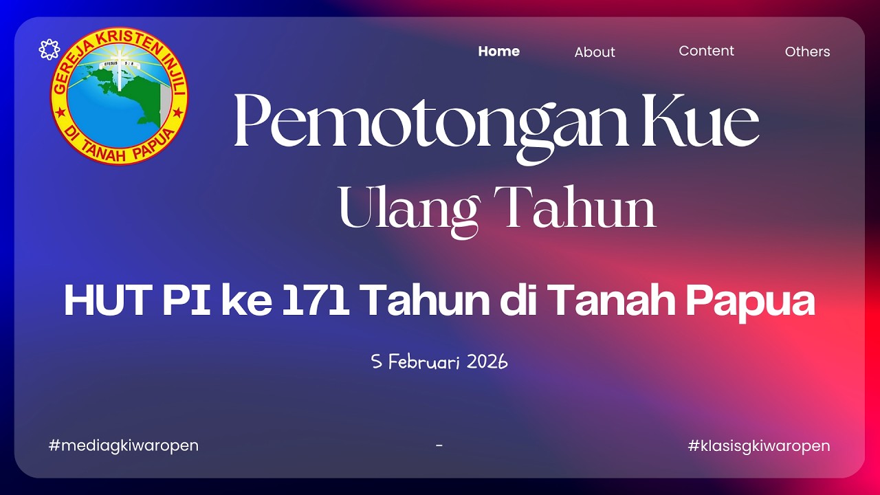 Pemotongan Kue ULTA HUT PI 171 Tahun_5-2_ 2026_Klasis GKI Waropen #klasisgkiwaropen #sinodegkitp