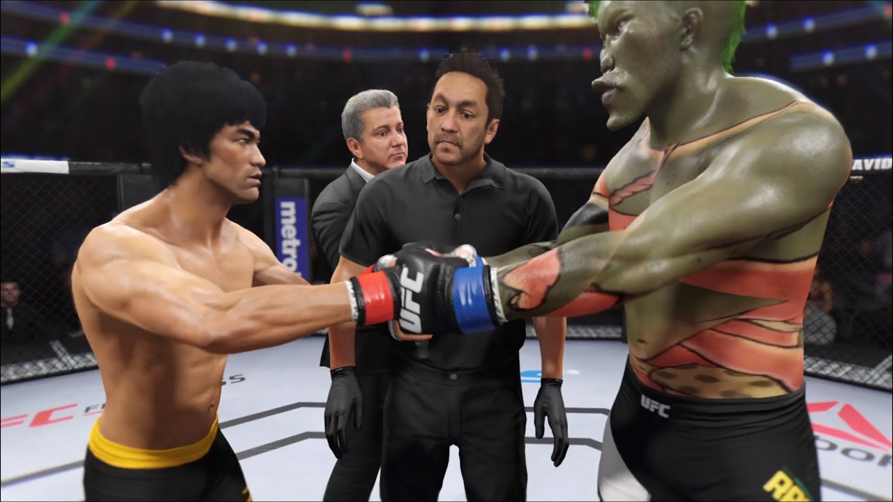 Bruce Lee vs. Veloci Raptor - EA Sports UFC 2 - Epic Fight