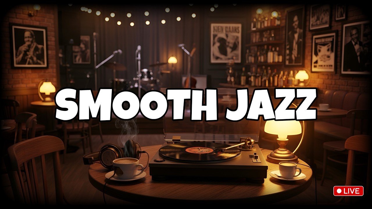 🔴 LIVE Smooth Jazz Cafe ☕ Relaxing Instrumental Music #jazz #relaxingjazz #cafemusic