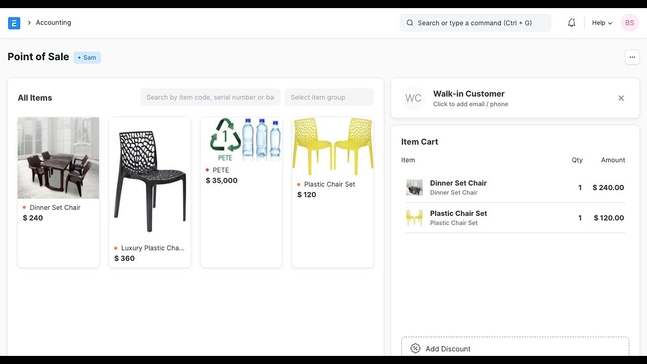 End 2 End Point of Sales Process in ERPNext