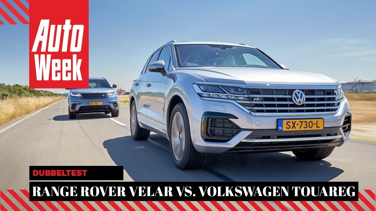 Range Rover Velar vs. Volkswagen Touareg - AutoWeek dubbeltest - English subtitles