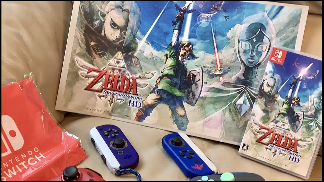 Zelda: Skyward Sword HD & Joy-Con Unboxing (w/ baby)