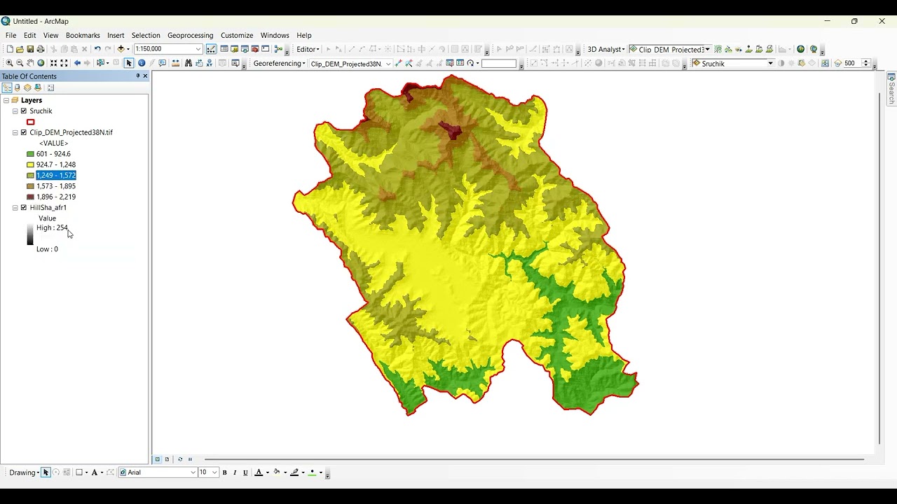 Calculating the Area of Elevation Classes in ArcMap