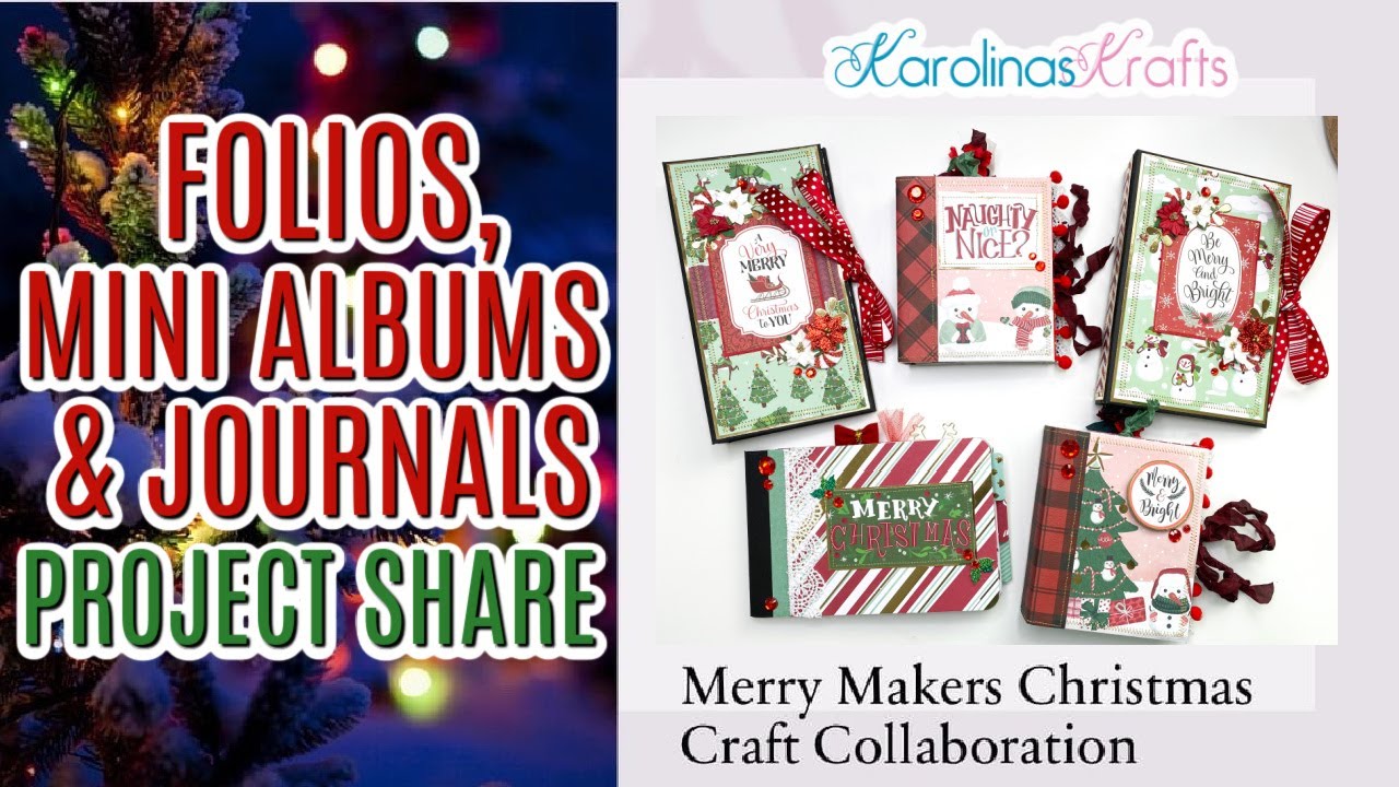 Folios, Mini Albums and Journals I made Trying to use up a Paper Pad SHARE #MerryMakersCraftyCollab