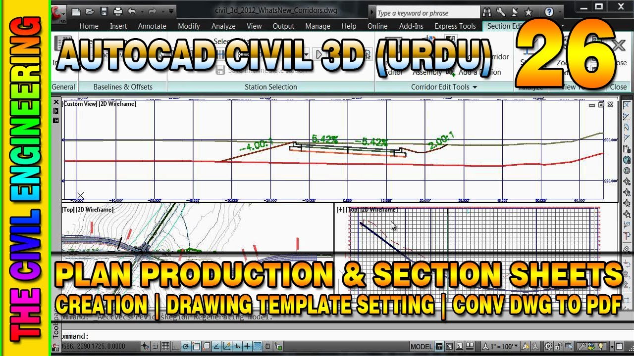 Plan Production and Section Sheets Creations in Civil 3D | Cross Section Sheets | Lesson 26