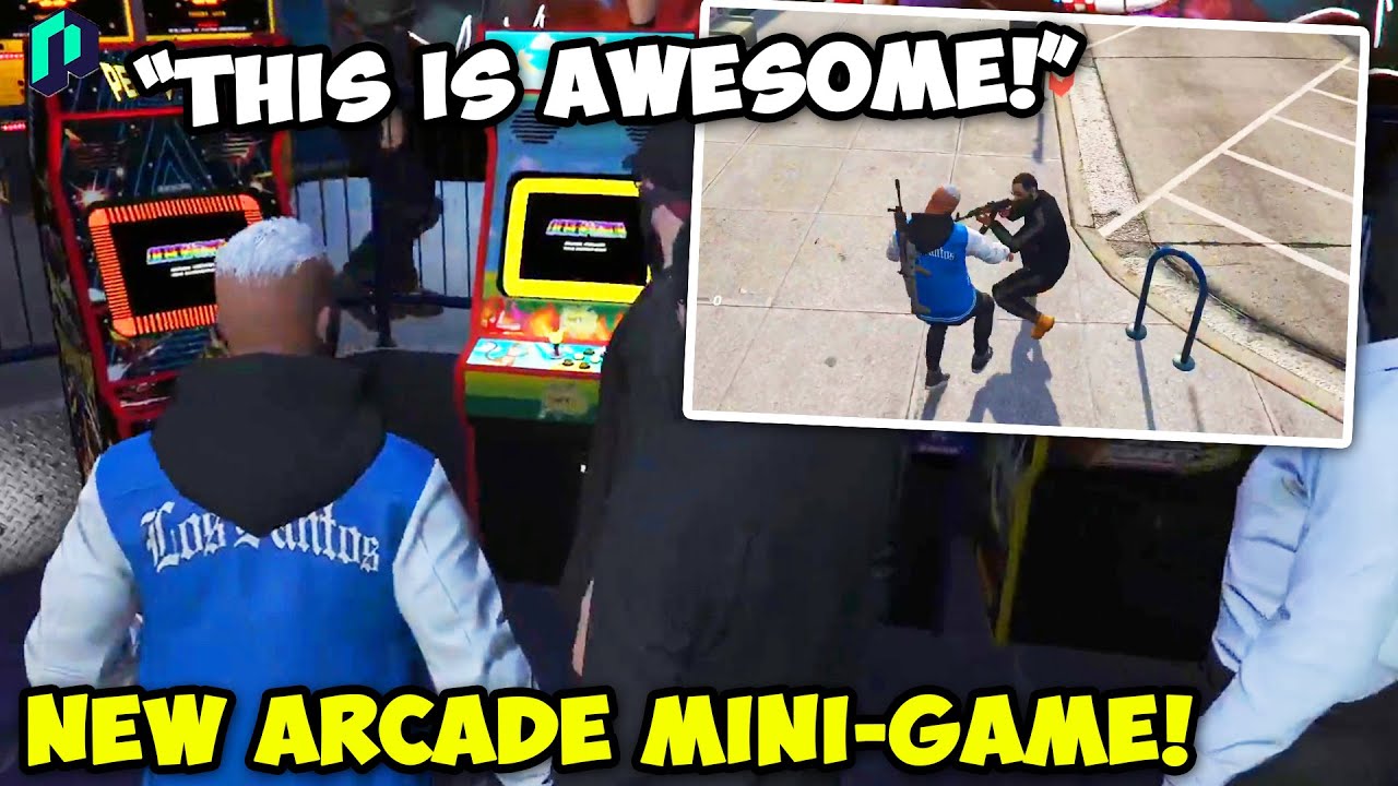 Randy & CG PLAY THE NEW AWESOME ARCADE MINI-GAME In NoPixel! | GTA RP NoPixel 3.0