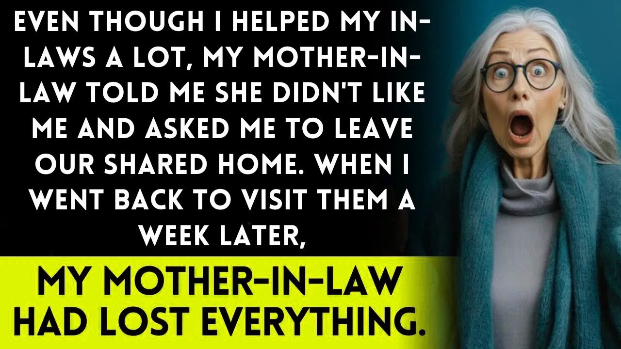 My MIL Kicked Me Out After I Helped Her with Money  Then, She Lost Everything a Week Later