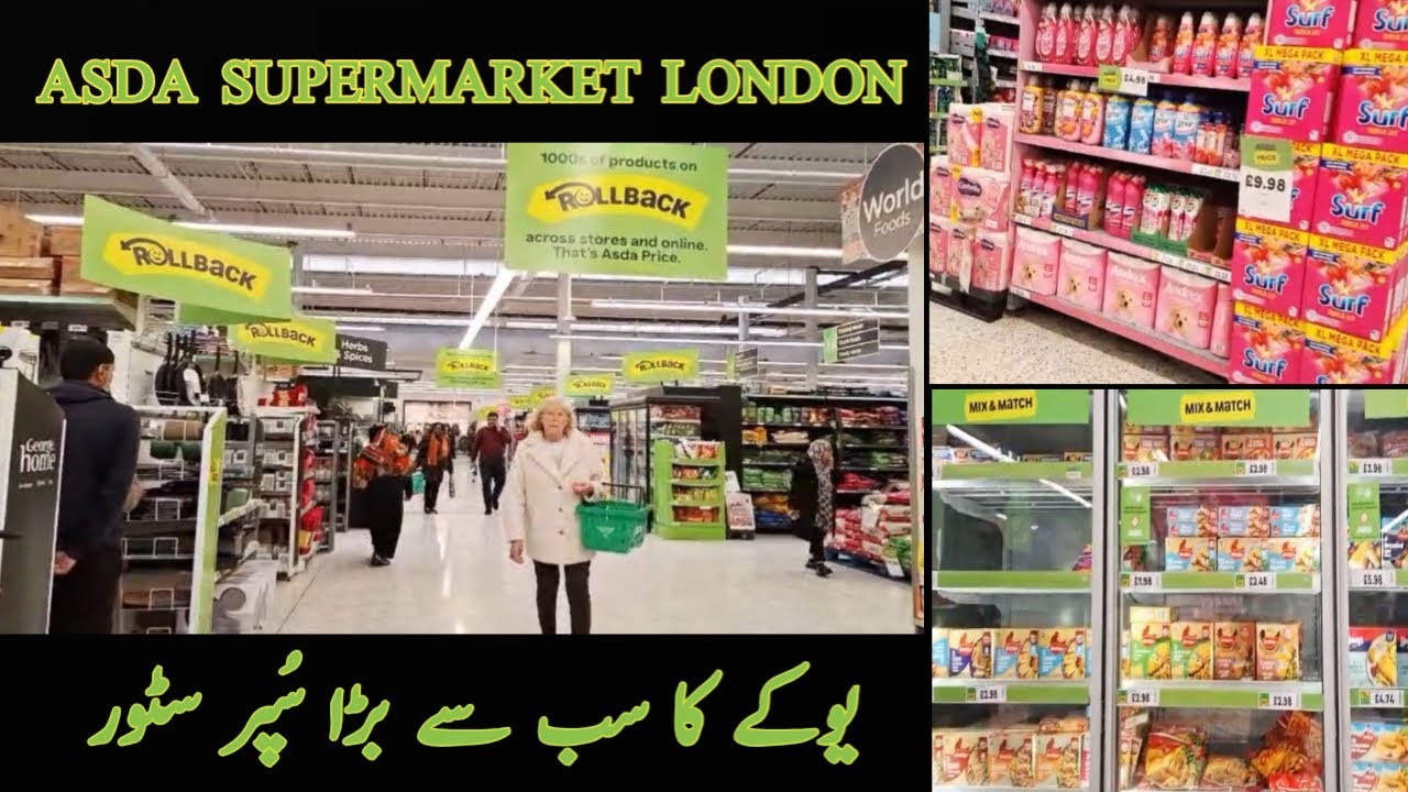 Asda Grocery Shopping | Asda Supermarket Tour | British Supermarket Shopping Walk | Asda London UK