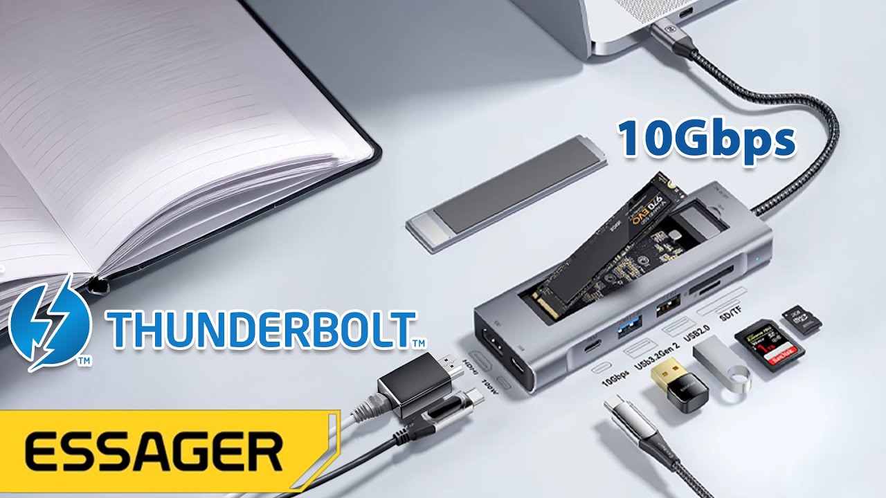 Thunderbolt Case SSD Hub USB 8 in 1 da Essager