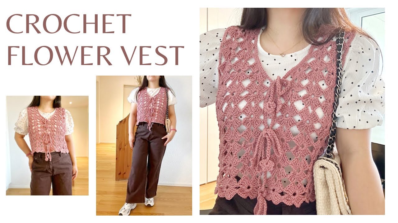 FLOWER CROCHET VEST | CROCHET BY BEV