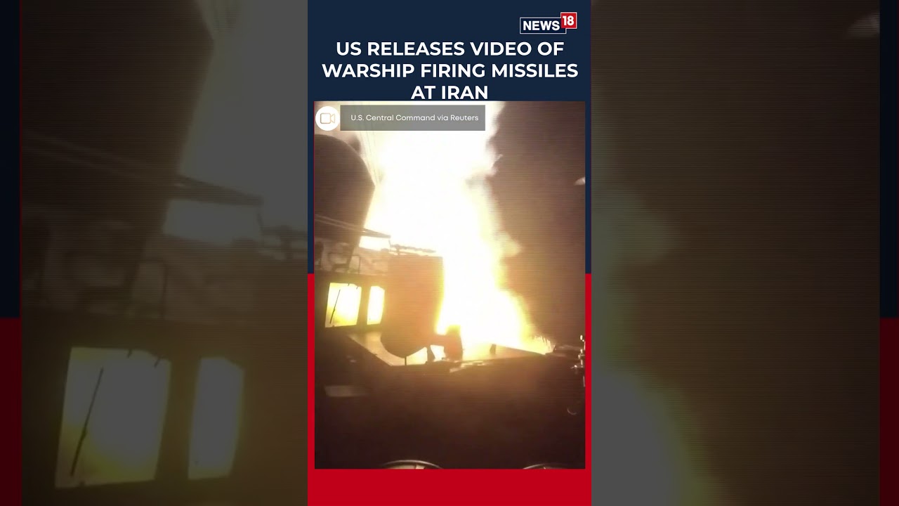 U.S. Releases Dramatic Video Of Warship Launching Missiles At Iran | N18S