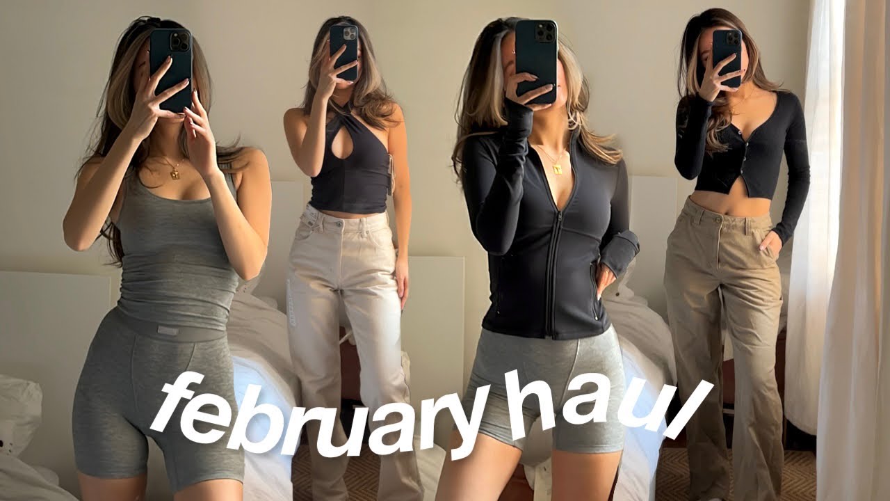 HAUL! What I Bought in February ♡ Aritzia, Thrift, Skims, 437 Swim, more!