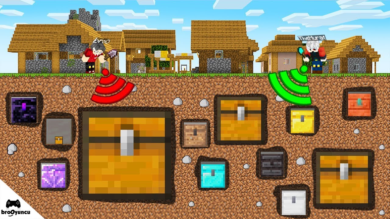 MURAT'LA GİZLİ SANDIK YARIŞI - Minecraft