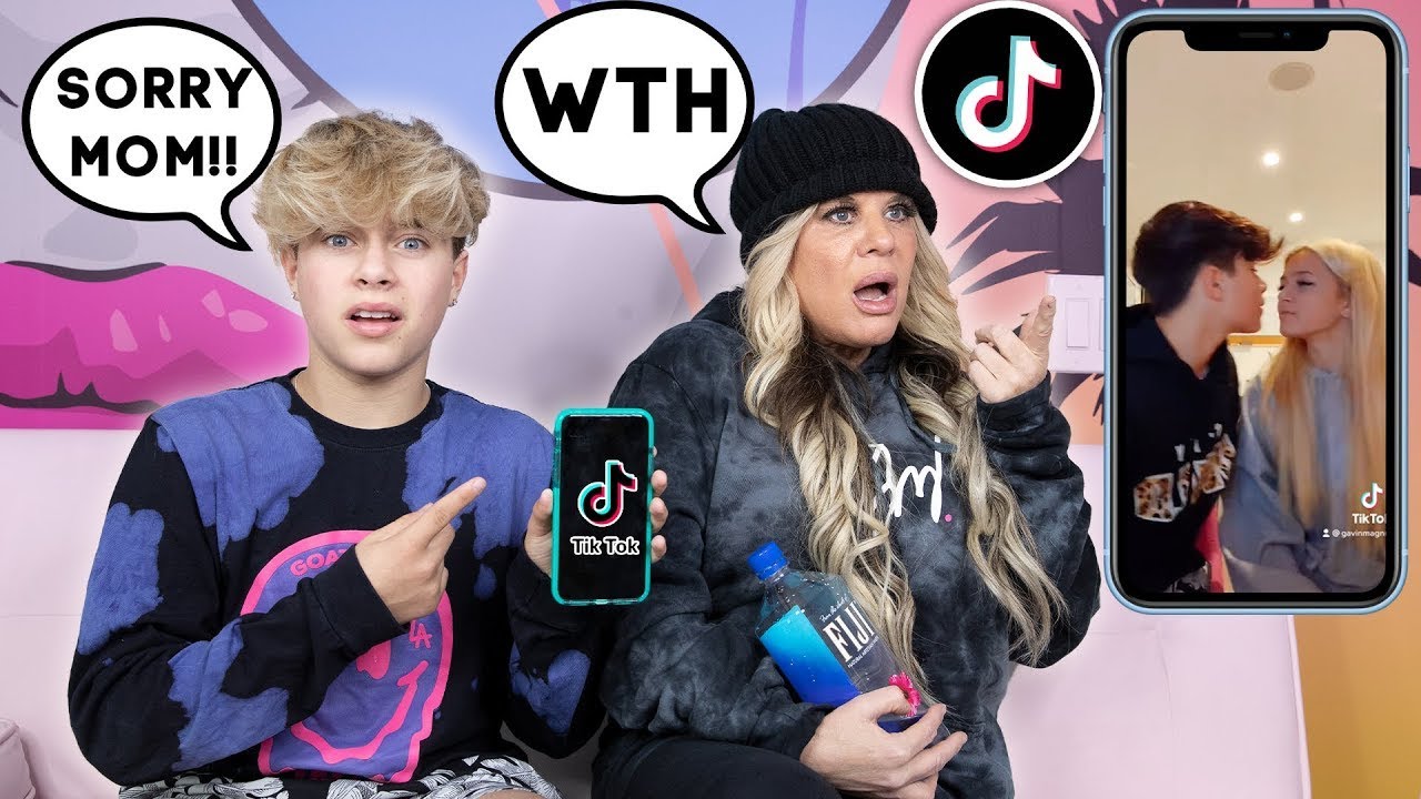 MOM REACTS TO MY TIK TOKS  **She Caught Us Kissing**📱💏| Gavin Magnus