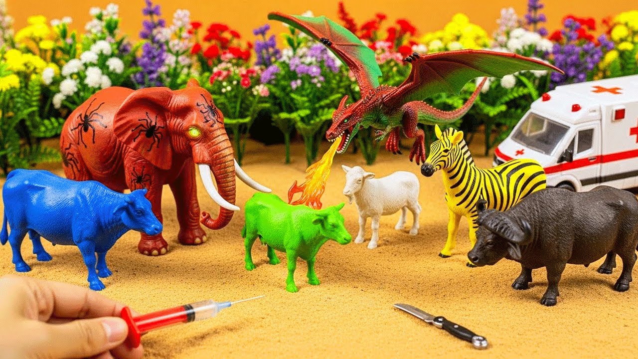 AMAZING TOY WALKING COW AND ELEPHANT🐄🐘WADIDAU‼️PROSES POTONG SAPI KURBAN SIMOLASI Part 24