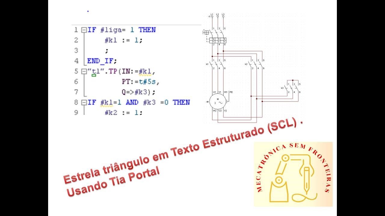 Estrela triângulo em texto estruturado (SCL).