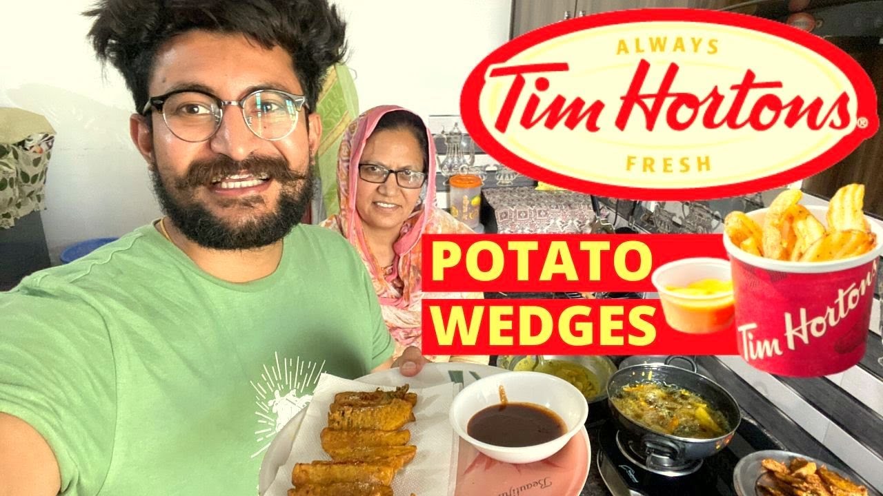Crispy Potato Wedges Recipe like Tim Hortons | How to make Fried Potato Wedges at Home without Oven