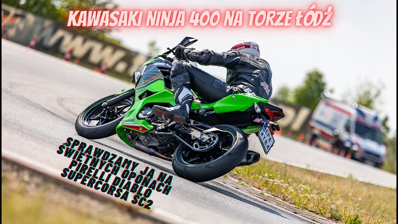 Test Kawasaki Ninja 400 na oponach Pirelli Diablo Supercorsa SC2 - jak poradzi sobie na Torze Ł&oacute;dź?