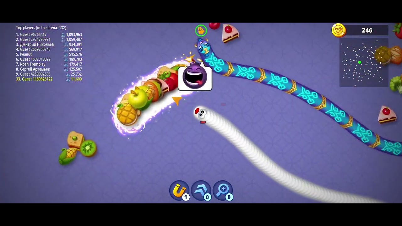 🐍😱 wroms zone io  biggest snake surroinding me #shorts #snake_game #saapwalagmae #wormszoneio #game