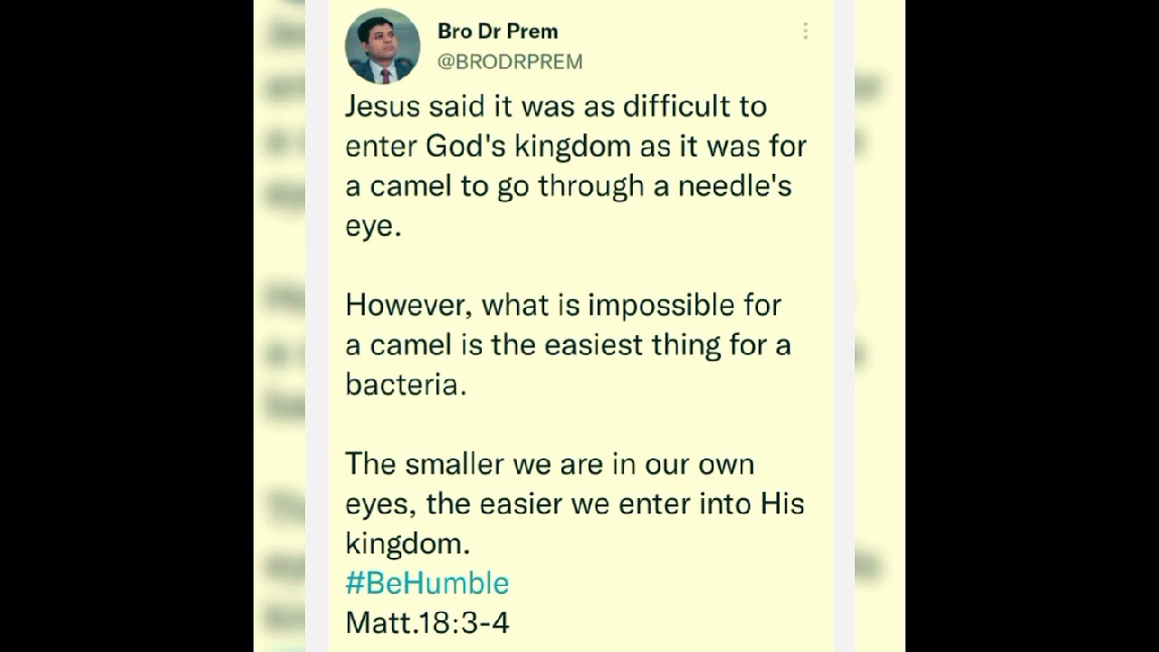 Understanding camel through the eye of a needle.       