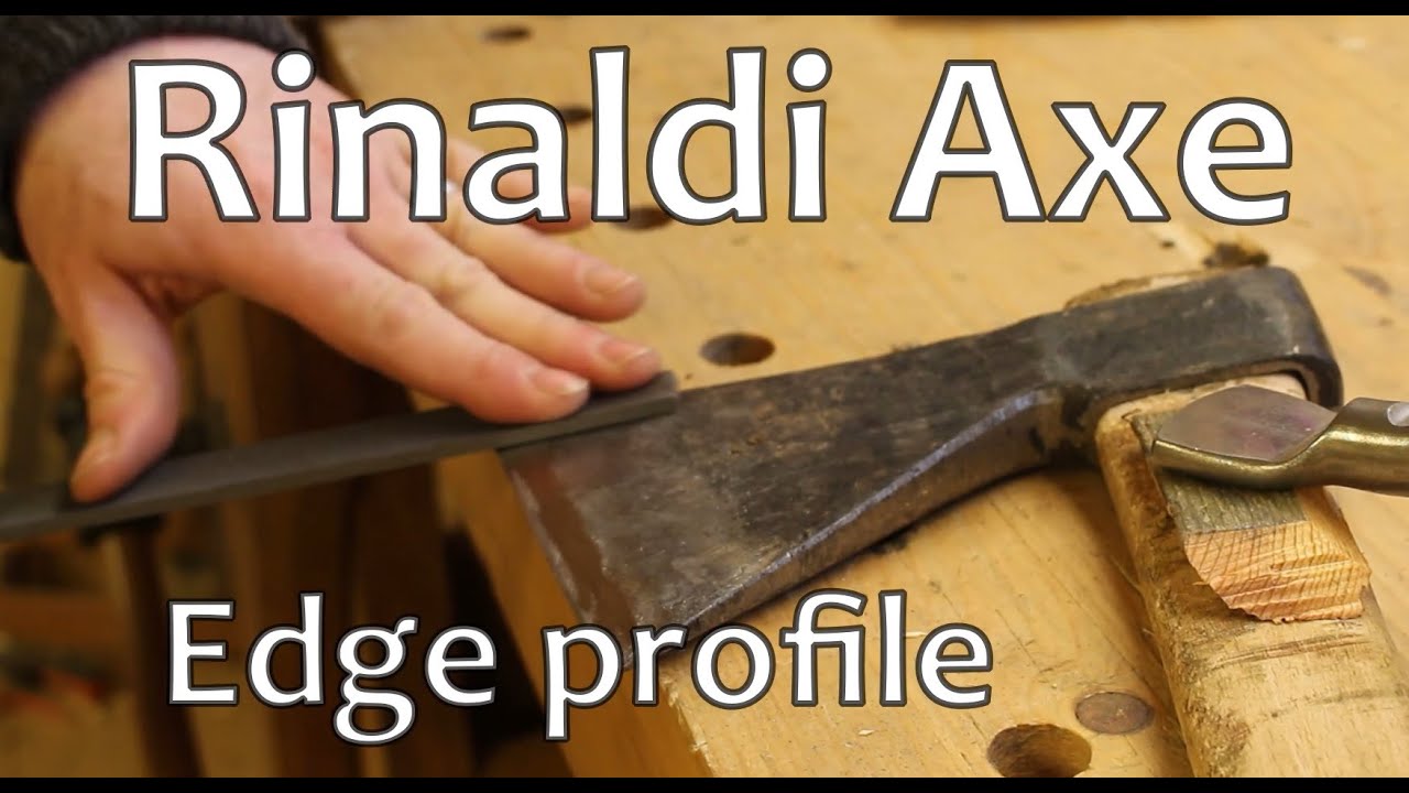 Rinaldi Axe edge profile. Upgrade an axe by adjusting the edge with file. Make the axe cut better