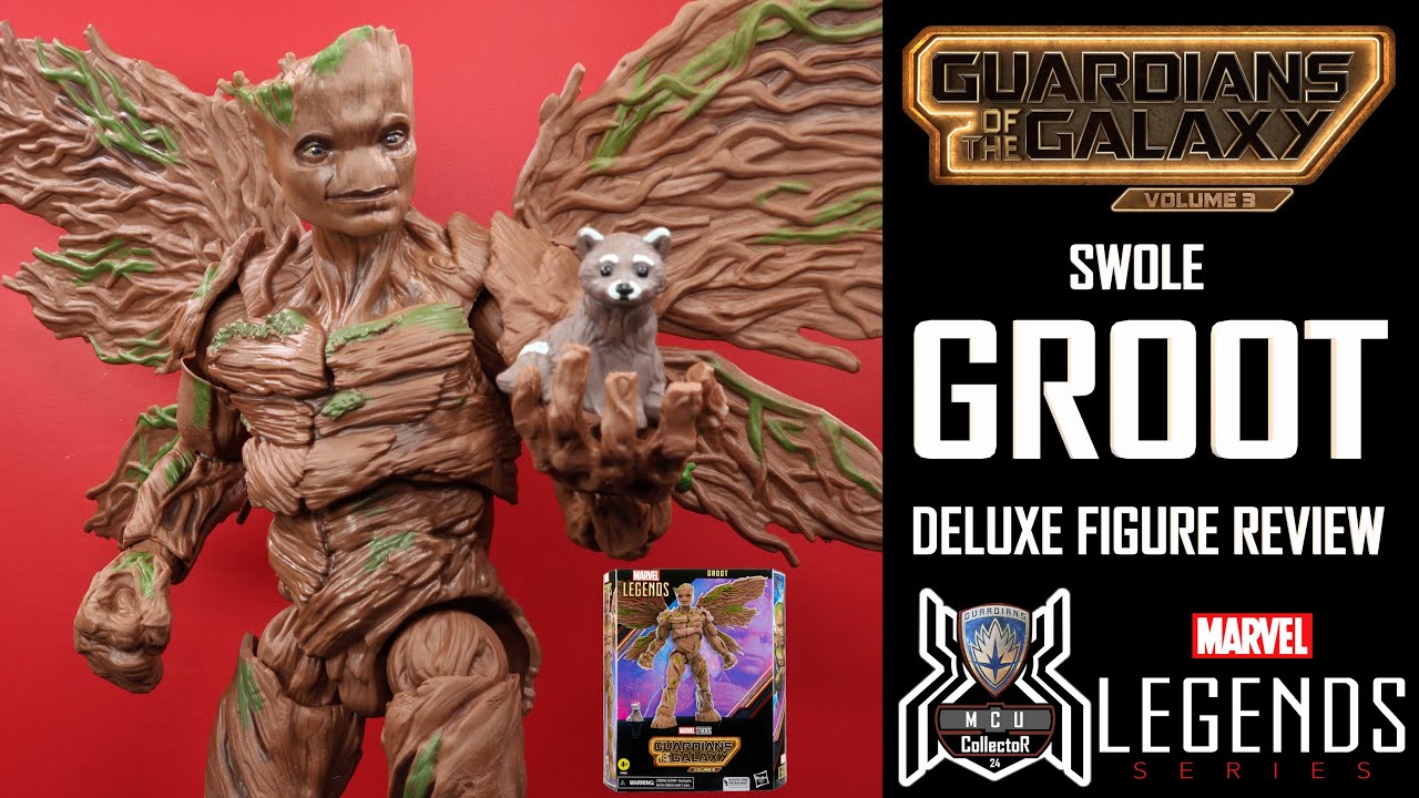 Marvel Legends Swole GROOT Guardians of the Galaxy Vol 3 Deluxe MCU GOTG Movie Figure Review
