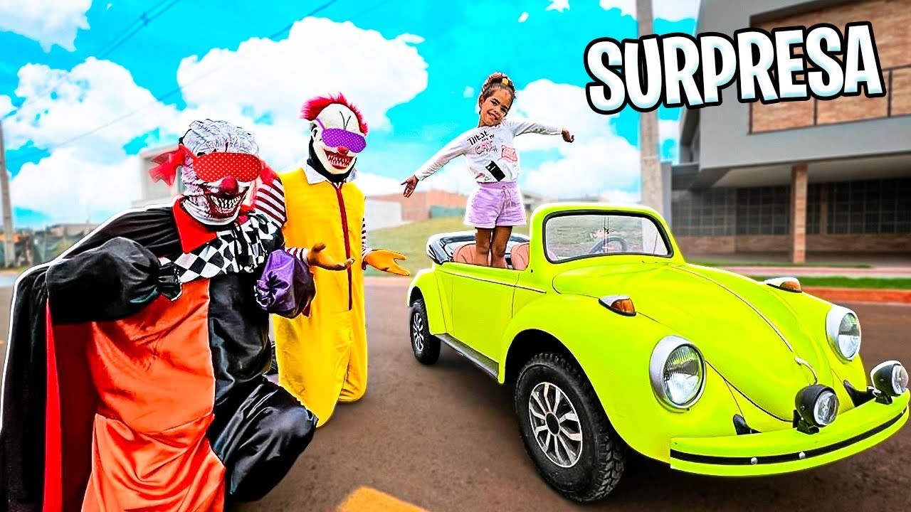 ALUGUEI UM CARRO DE VERDADE POR UM DIA * surpresa palhaços 🤡 *