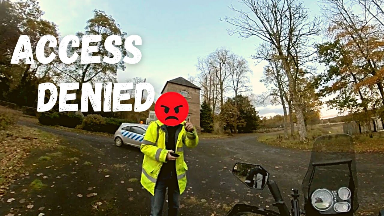 Loudoun Castle - Royal Enfield Himalayan Road Trip - Historic Scotland - No Access Loudoun Castle