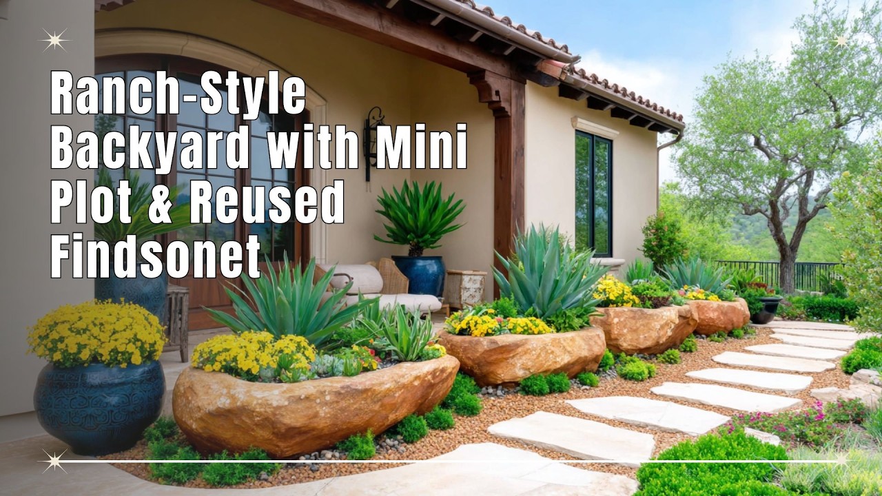 Ranch-Style Backyards 🇪🇸 Iberian Touch with Mini Plot Planting & Reused Finds