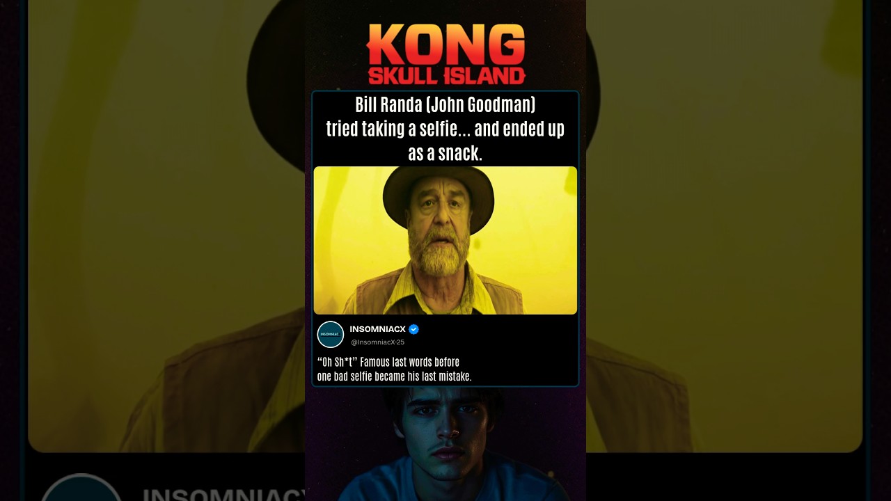 Bill Randa Tries to Take Selfie and Ends Up as Kong Snack - John Goodman | Kong: Skull Island (2017)