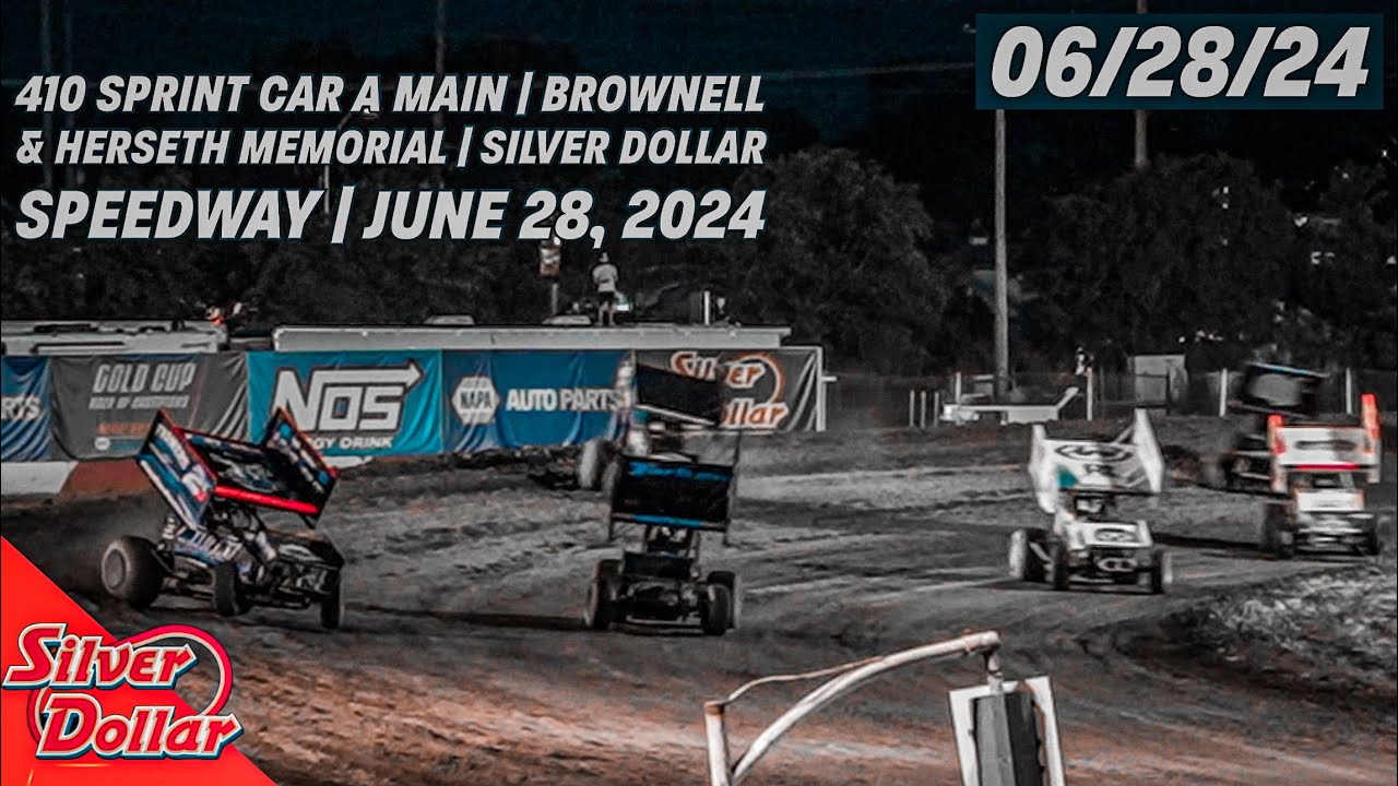 410 Sprint Car A Main | Brownell & Herseth Memorial | Silver Dollar Speedway | June 28, 2024