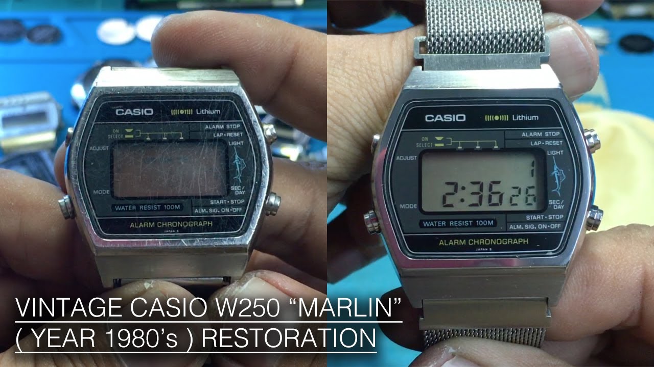HOW TO RESTORE 1980's VINTAGE CASIO W250 