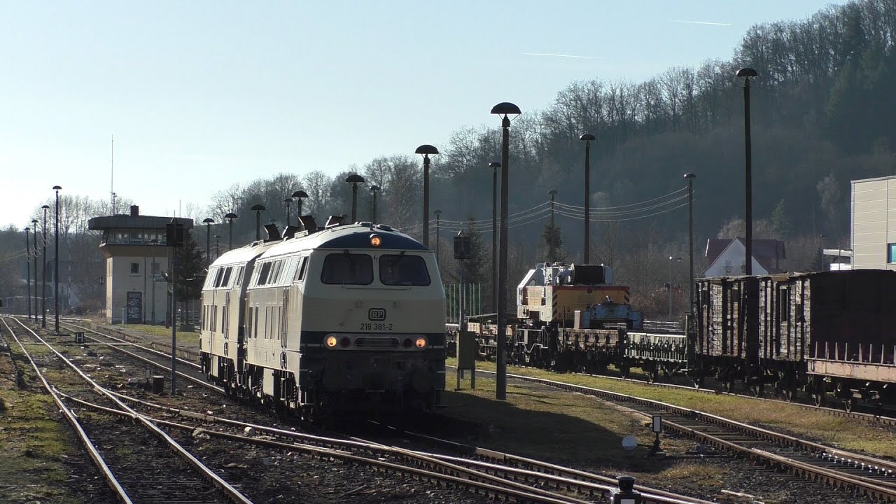 218 381-2 + 218 489-3 #Dieselloksound unterhalb der Wartburg#